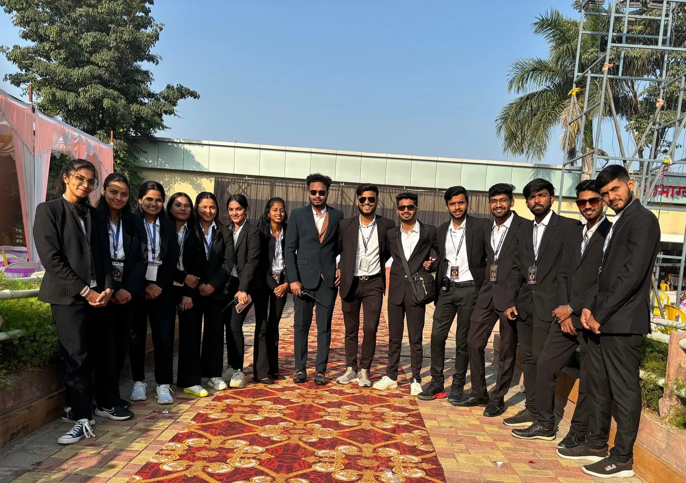 TNP team lined up at a wedding venue